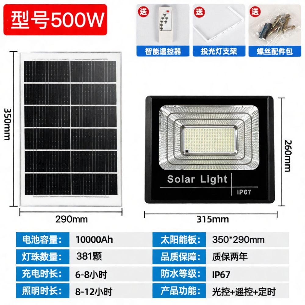 Lámpara solar LED de alta efic - Home Security Flood Lights reseña y precio